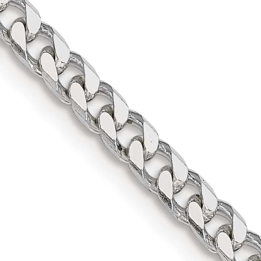 Sterling Silver Polished 3.5mm Curb Chain 26 Inch