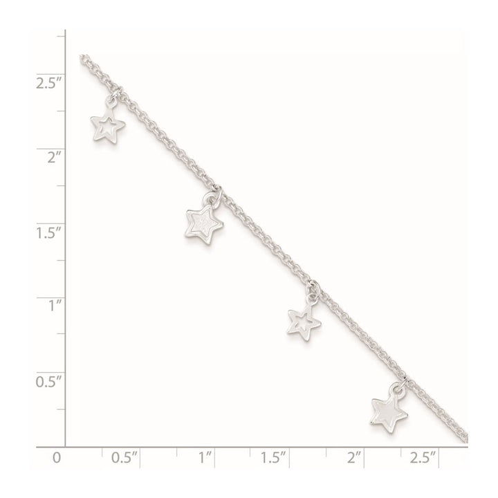Sterling Silver Stars Anklet