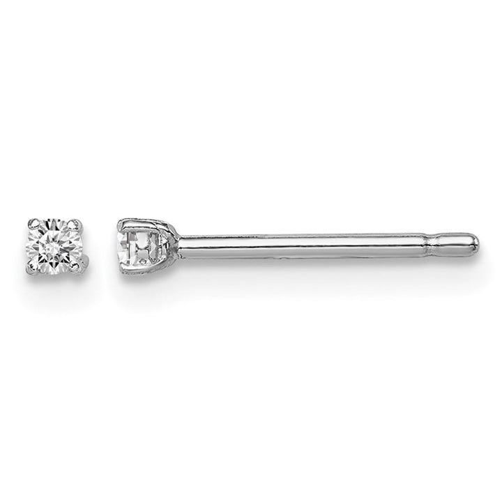 Sterling Silver 2mm Round CZ Stud Earrings