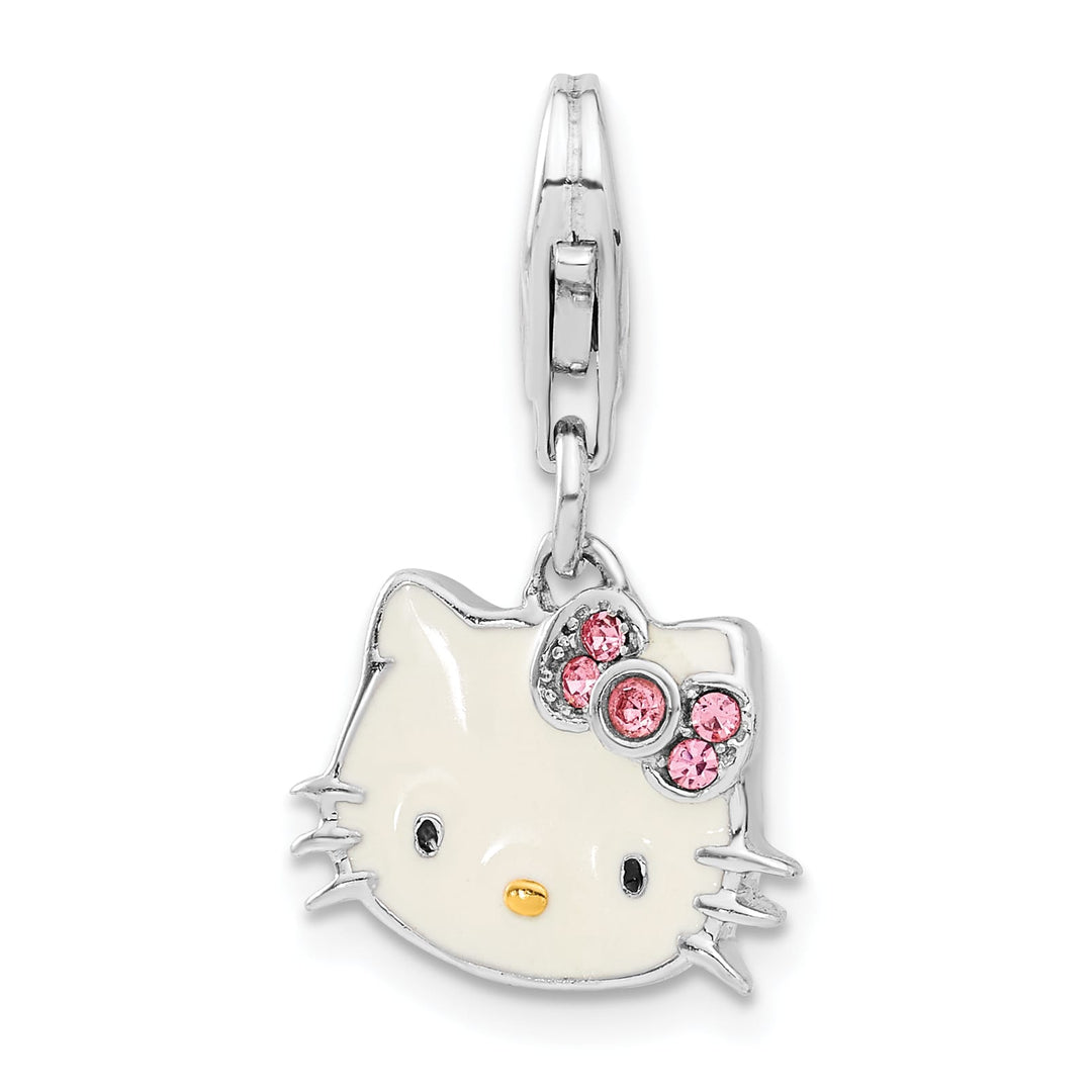 Sterling Silver and Gold-tone and Crystal Hello Kitty Lobster Charm