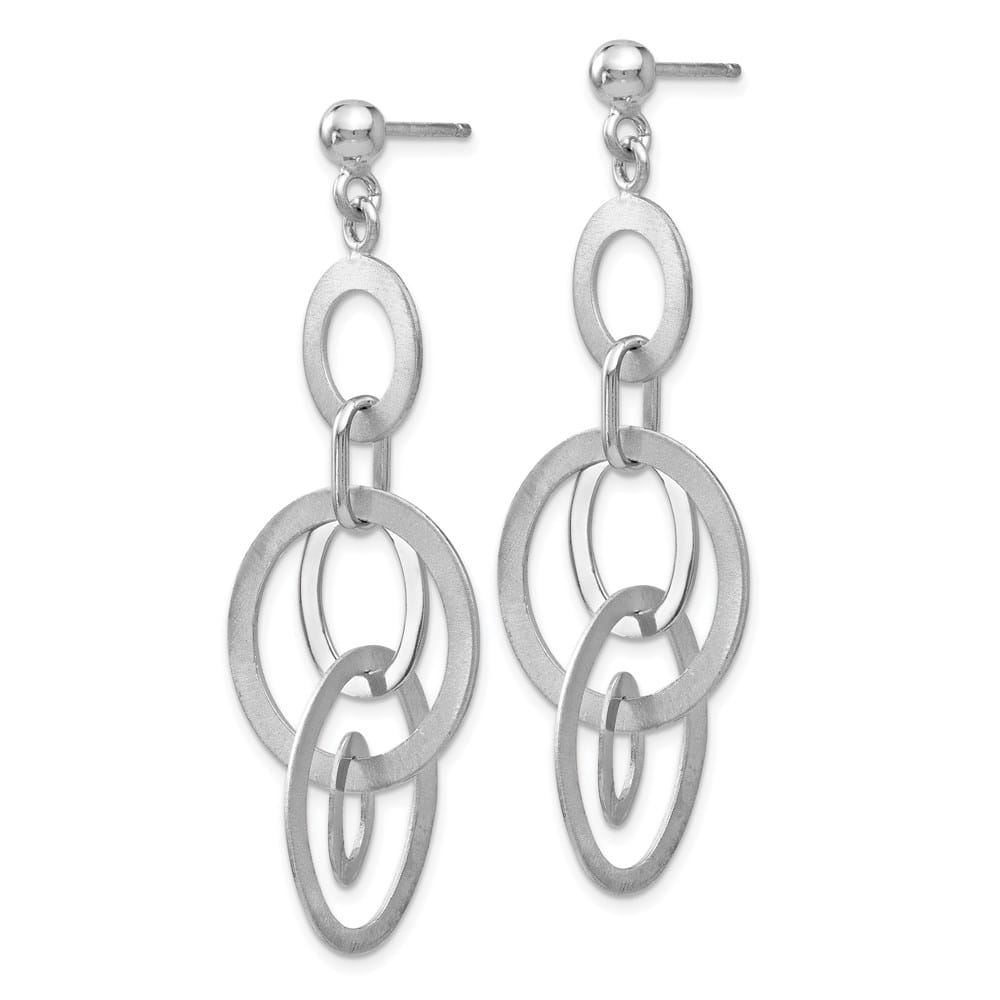 Lovely Rita's Earrings Sterling Silver Polished and Brushed Dangle Earrings