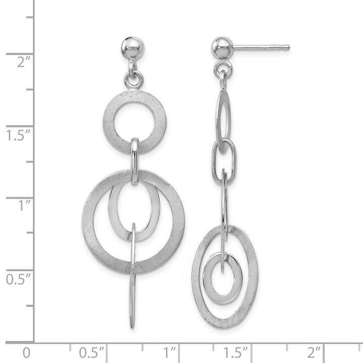 Lovely Rita's Earrings Sterling Silver Polished and Brushed Dangle Earrings