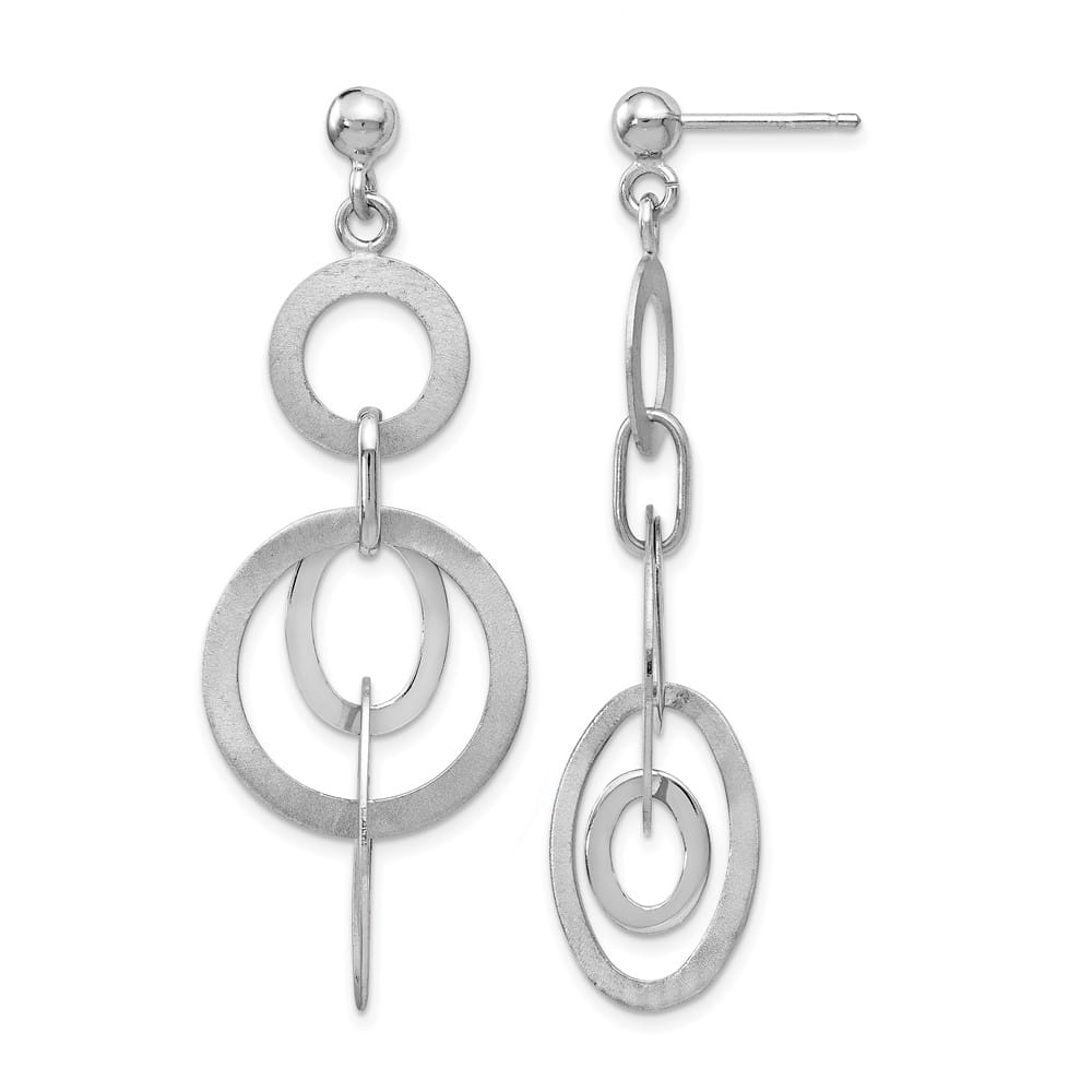 Lovely Rita's Earrings Sterling Silver Polished and Brushed Dangle Earrings