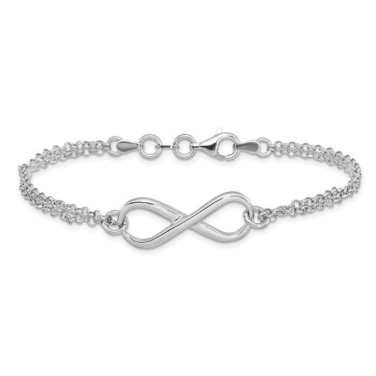 Leslie Sterling Silver Infinity Symbol Bracelet