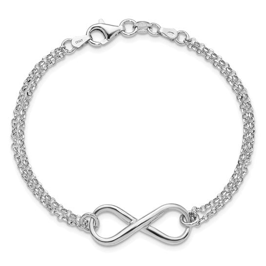 Leslie Sterling Silver Infinity Symbol Bracelet