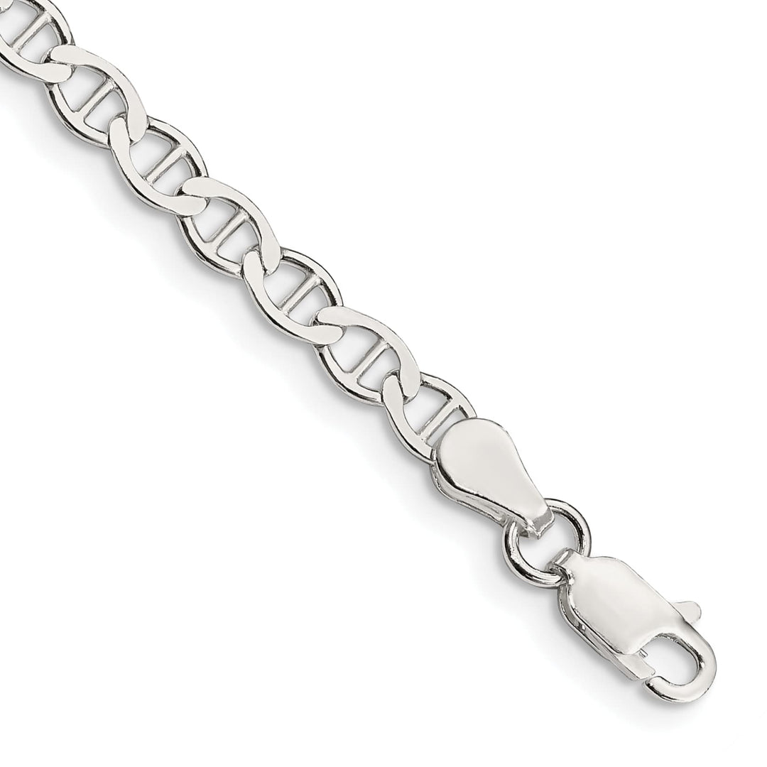 Sterling Silver 4mm Flat Anchor Chain 10 Inch