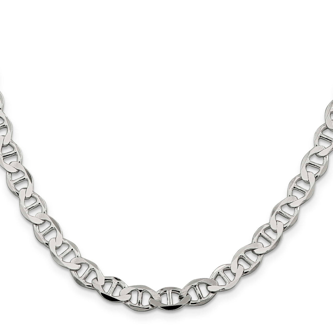 Sterling Silver 7.1mm Flat Anchor Chain 26 Inch