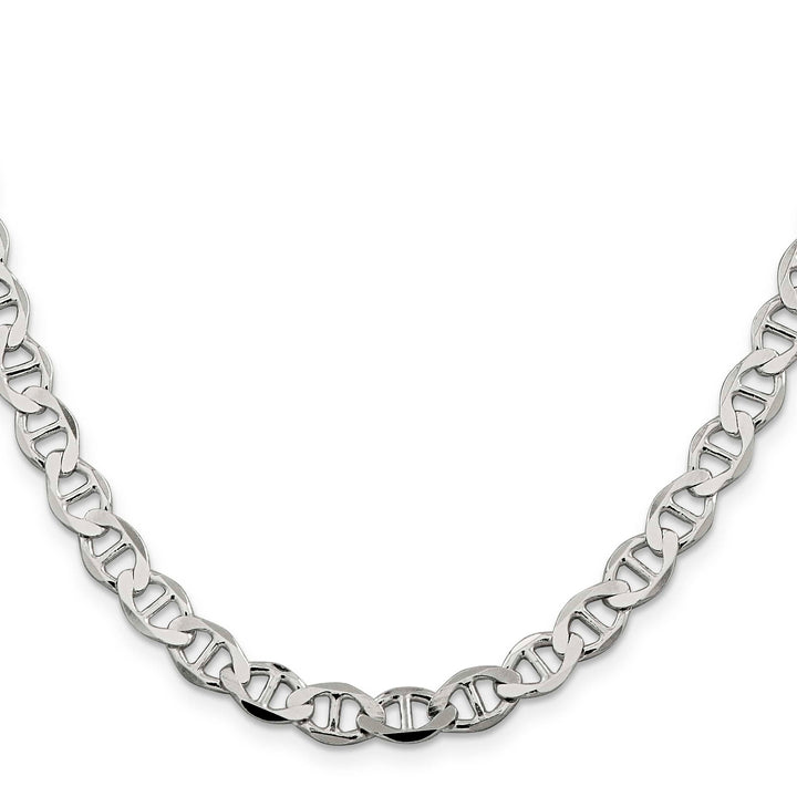 Sterling Silver 7.1mm Flat Anchor Chain 26 Inch
