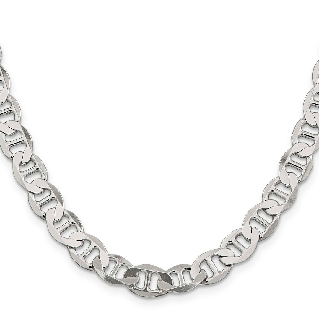 Sterling Silver 8.9mm Flat Anchor Chain 26 Inch