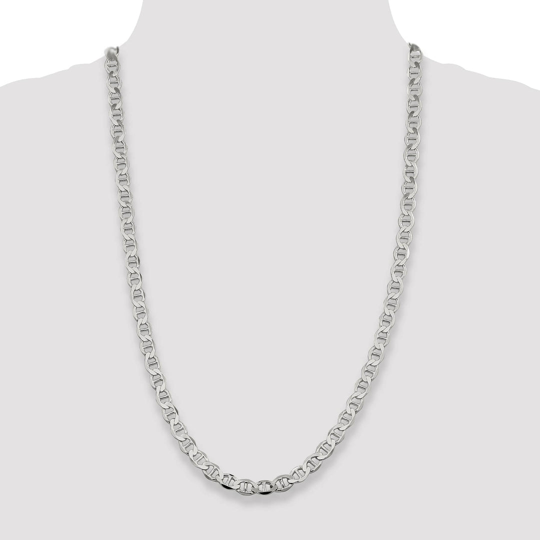 Sterling Silver 8.9mm Flat Anchor Chain 26 Inch
