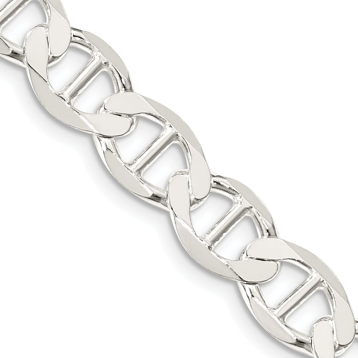 Sterling Silver 8.9mm Flat Anchor Chain 26 Inch
