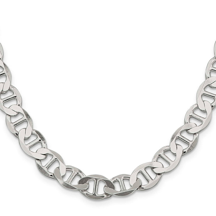 Sterling Silver 9.95mm Flat Anchor Chain 26 Inch