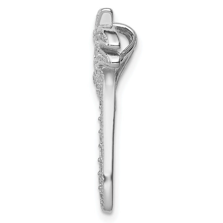 Sterling Silver CZ Palm Tree Chain Slide