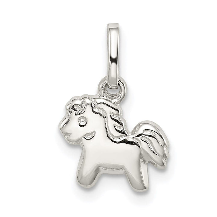 Sterling Silver Polished Pony Children's Pendant