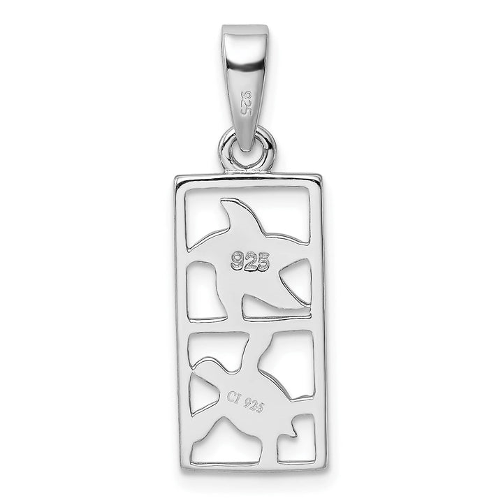 Sterling Silver Blue Created Opal Starfish and Turtle Pendant