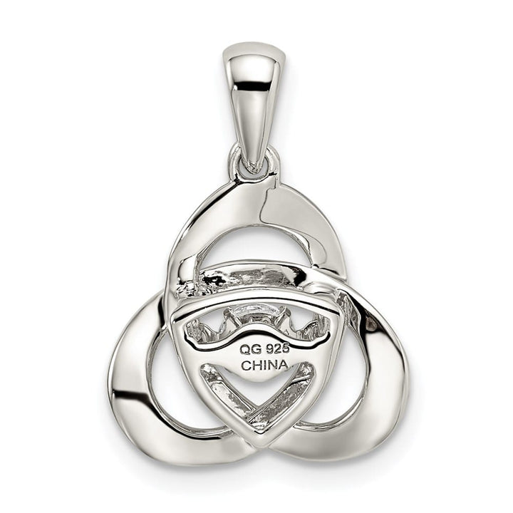 Lovely Rita's Pendants & Charms Sterling Silver CZ Swarovski Zirconia Center Stone Trinity Pendant