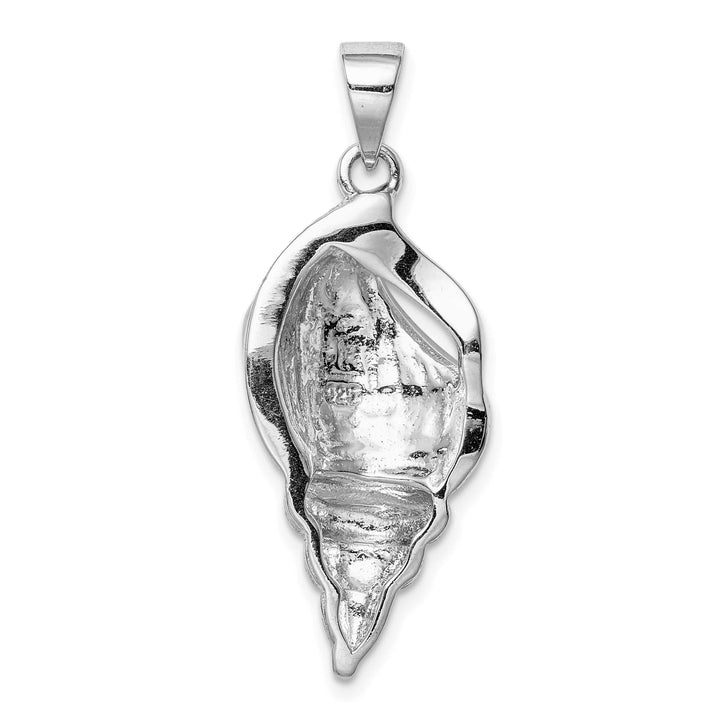 Sterling Silver and Antiqued Larimar Shell Pendant