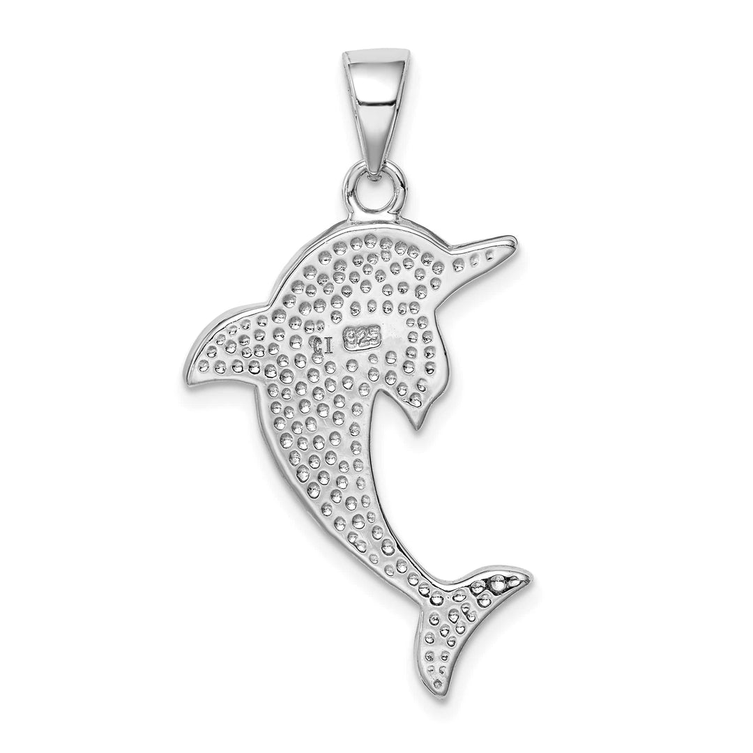 Sterling Silver Larimar Dolphin Pendant