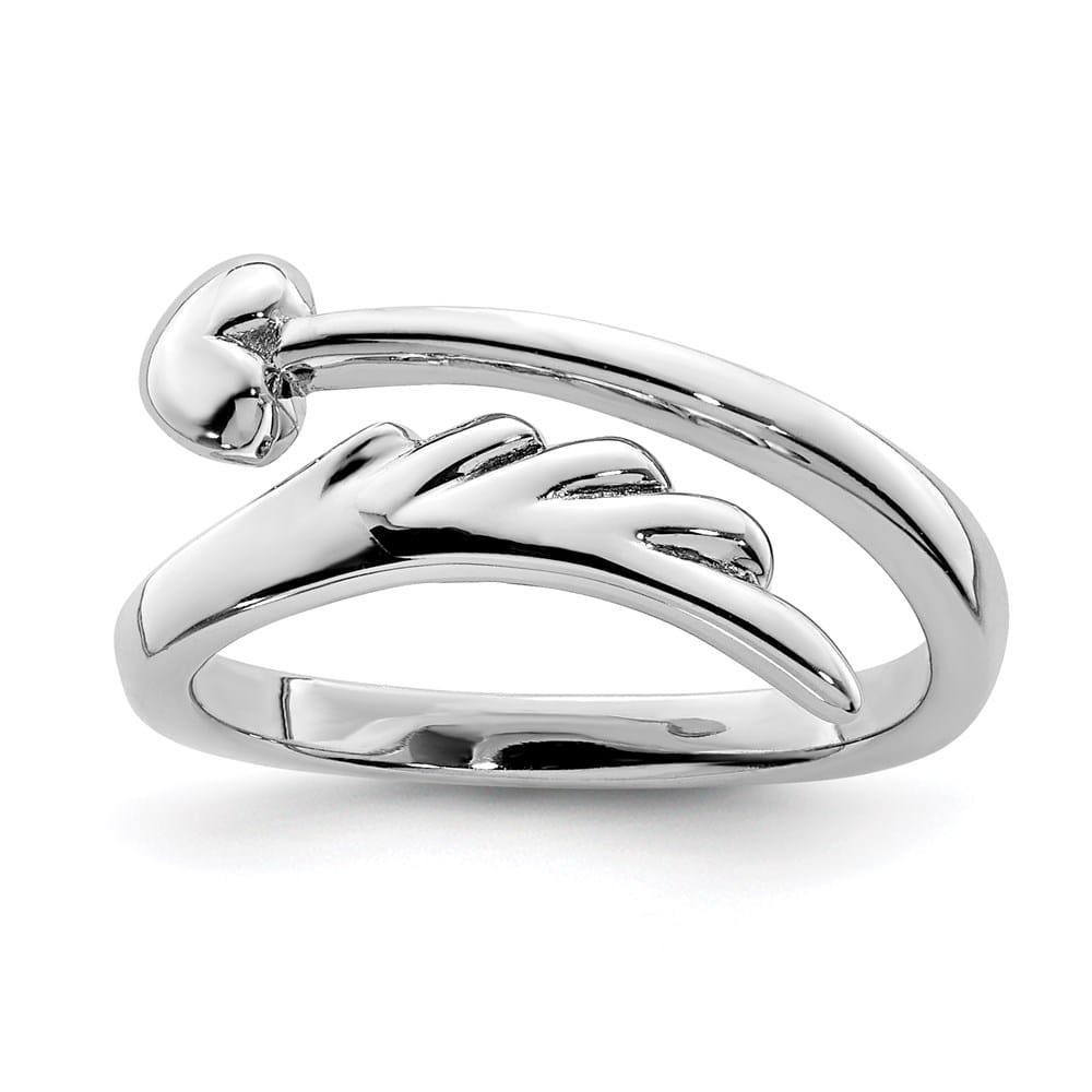Sterling Silver Heart with Wing Toe Ring