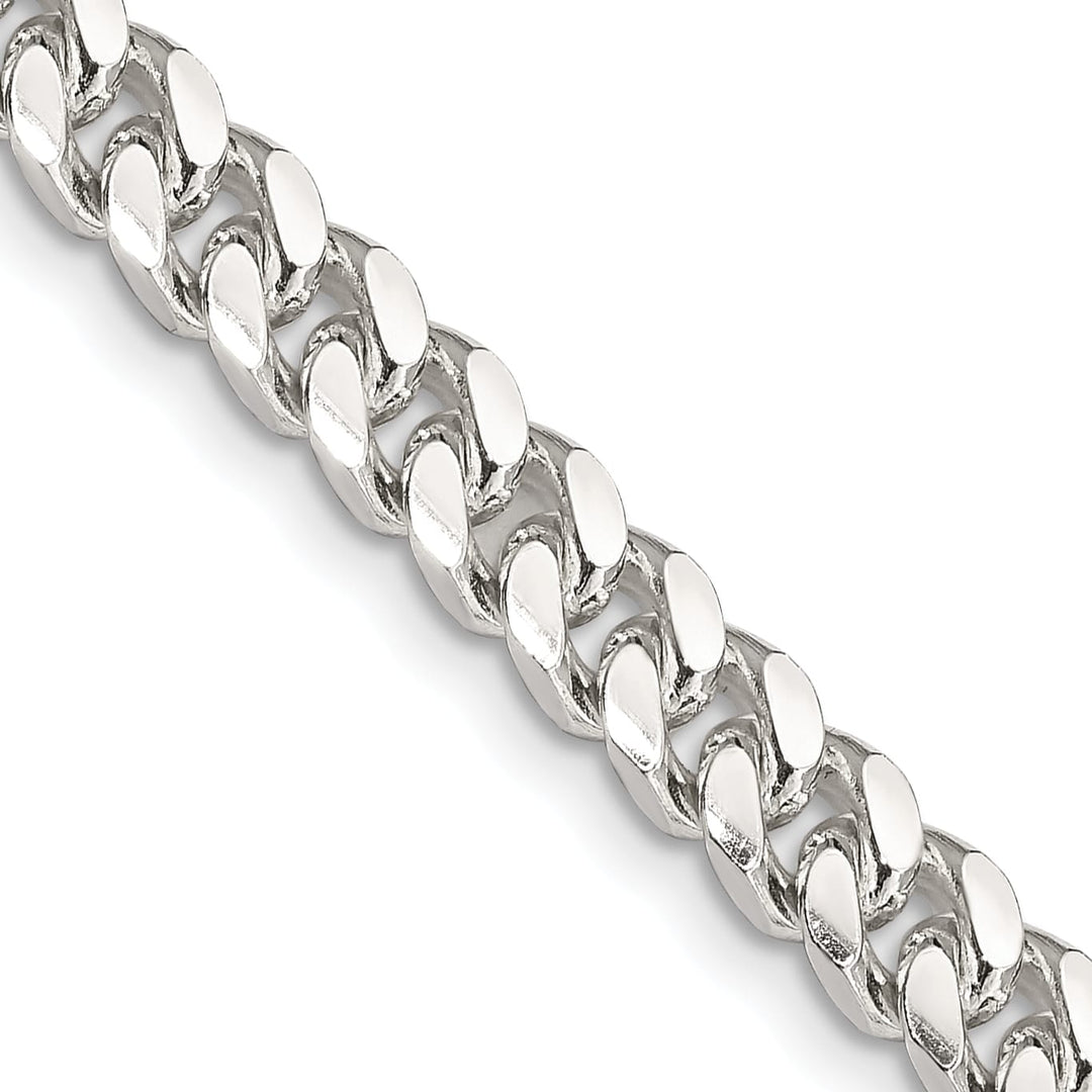 Sterling Silver 6mm Domed with Side D.C. Curb Chain 26 Inch