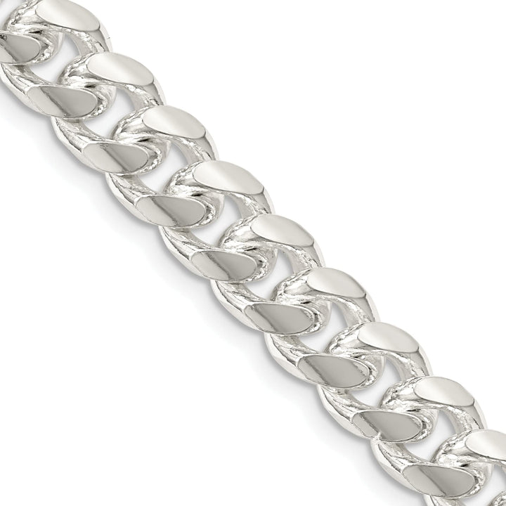 Sterling Silver 8.5mm Domed with Side D.C. Curb Chain 26 Inch