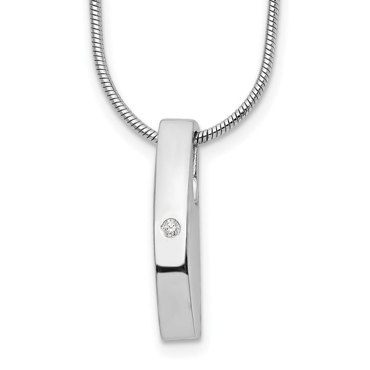 Sterling Silver White Ice Diamond Snake Chain 20x3 mm 20 inch Necklace