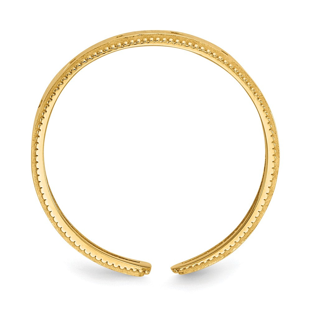 14k Yellow Gold Diamond Shapes Toe Ring