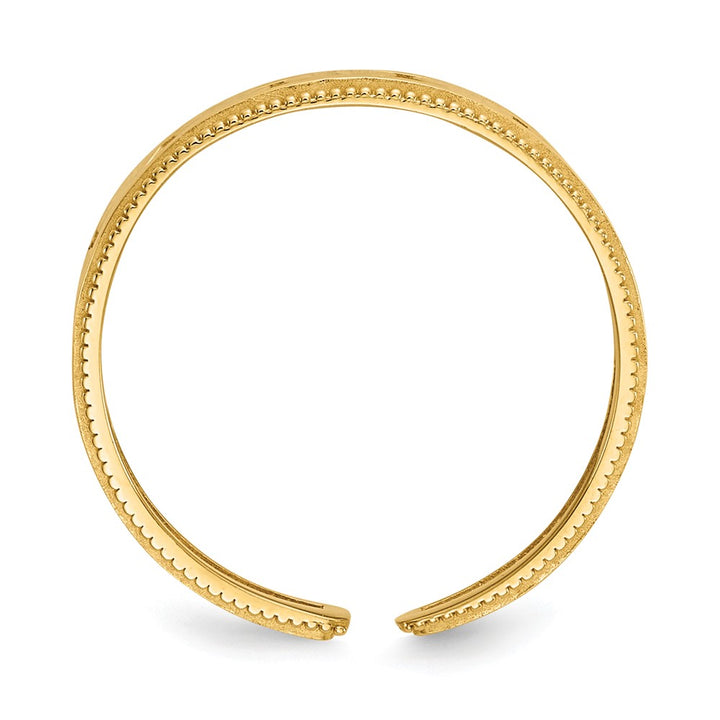 14k Yellow Gold Diamond Shapes Toe Ring