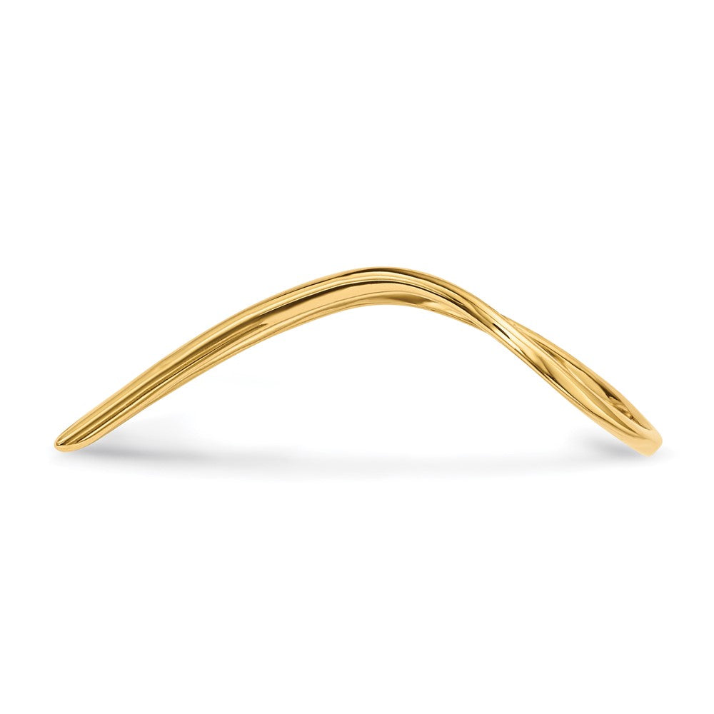 14k Yellow Gold Polished Chevron Shaped Ring, view 2 of 6