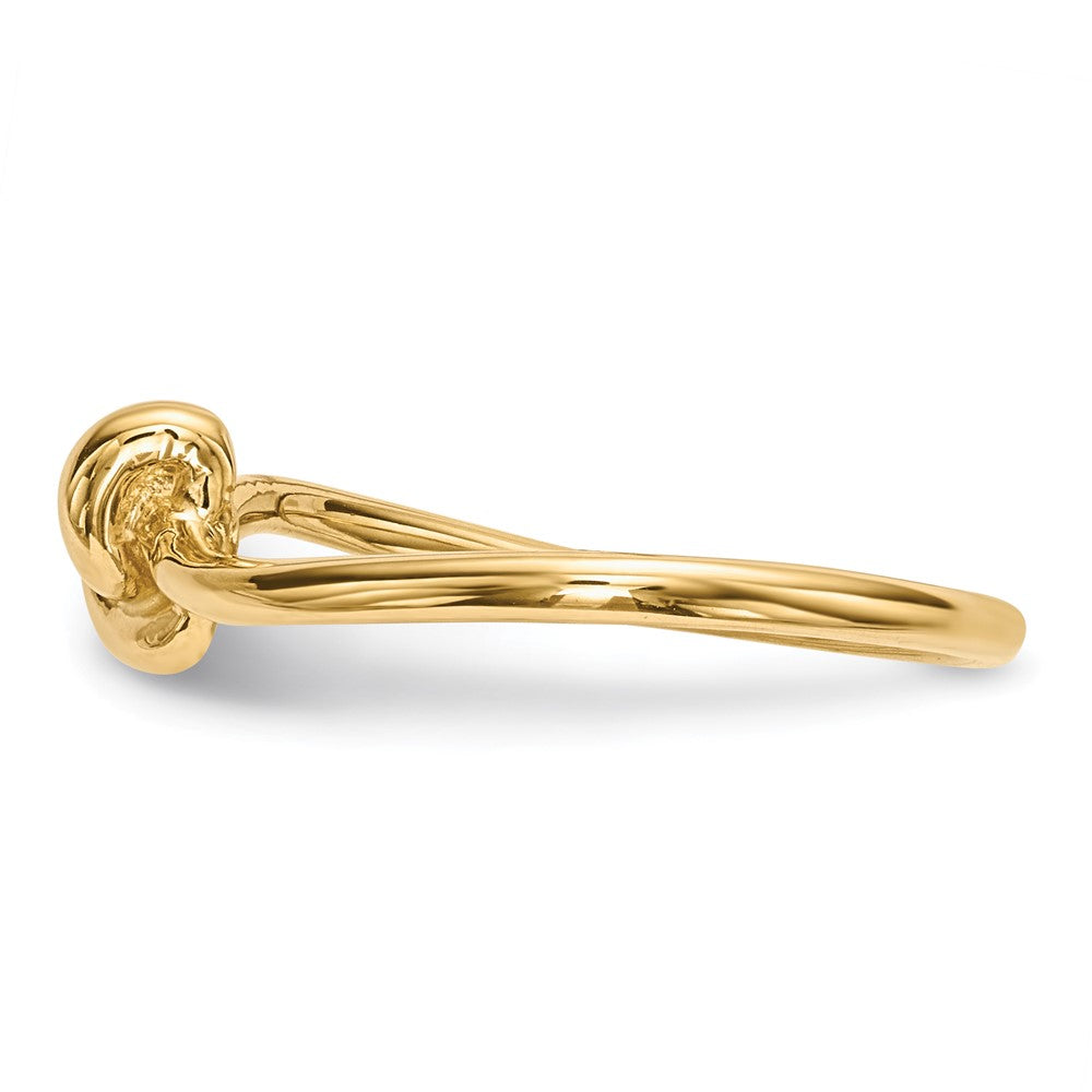 14k Yellow Gold Polished Knot Ring, view 2 of 6