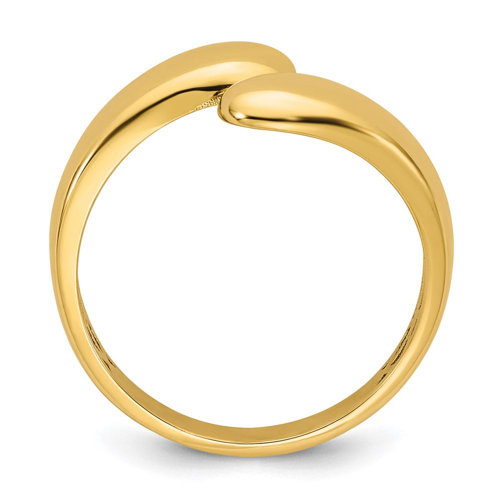 14k Yellow Gold Polished Bypass Ring, view 2 of 8