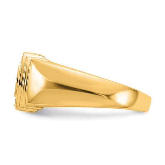 14k Yellow Gold Men's 1/20ct. Diamond Dad Ring