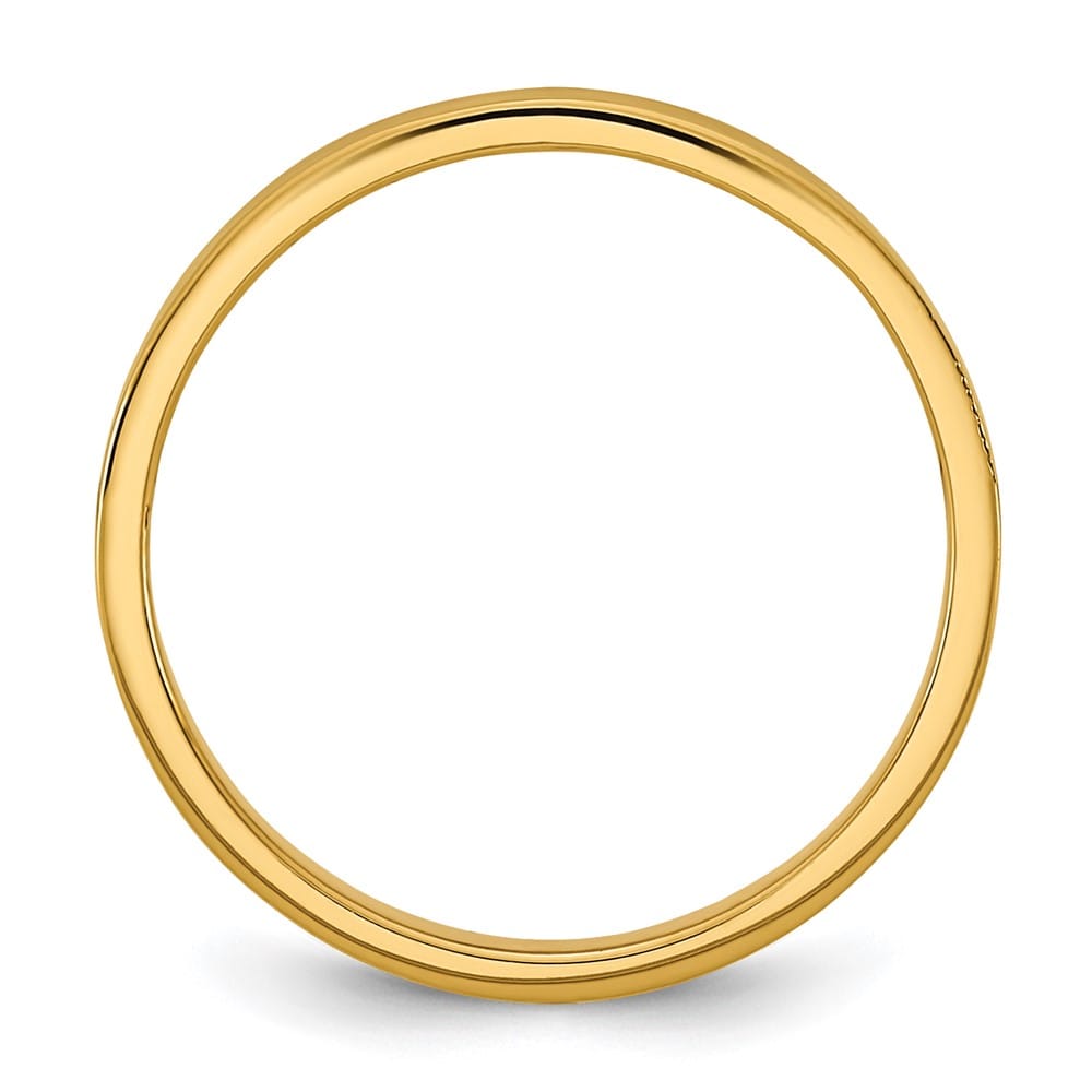 14k Yellow Gold Madi K High Polished 2mm Flat Band Baby & Children's Refundable Stock Size 3 Only