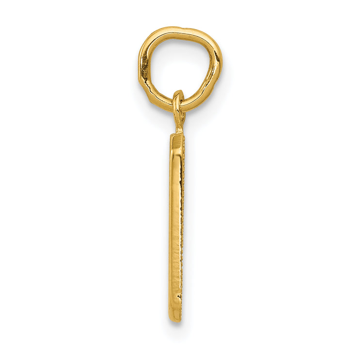 14k yellow gold small polished number 9 charm