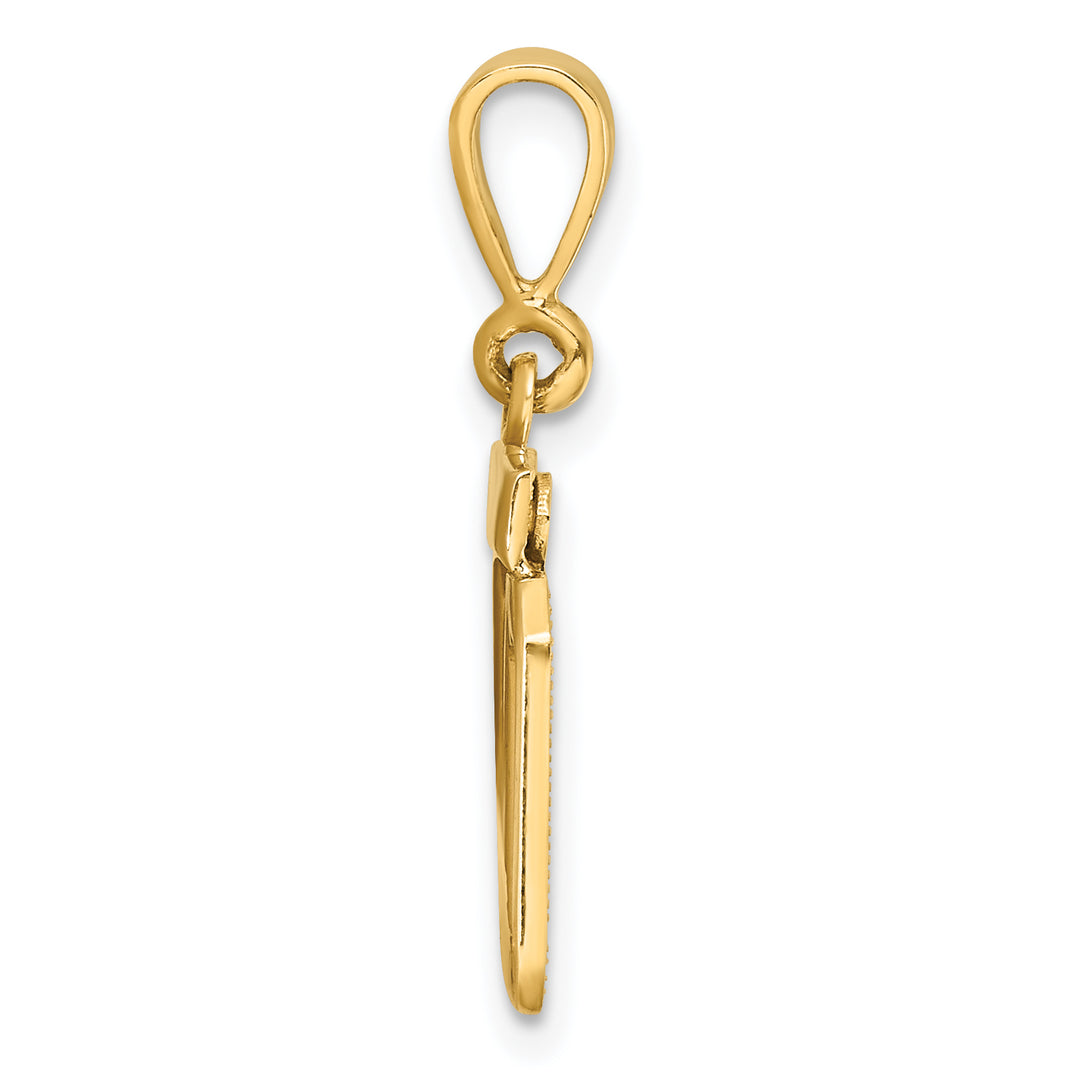 14k yellow gold polished small number 20 charm