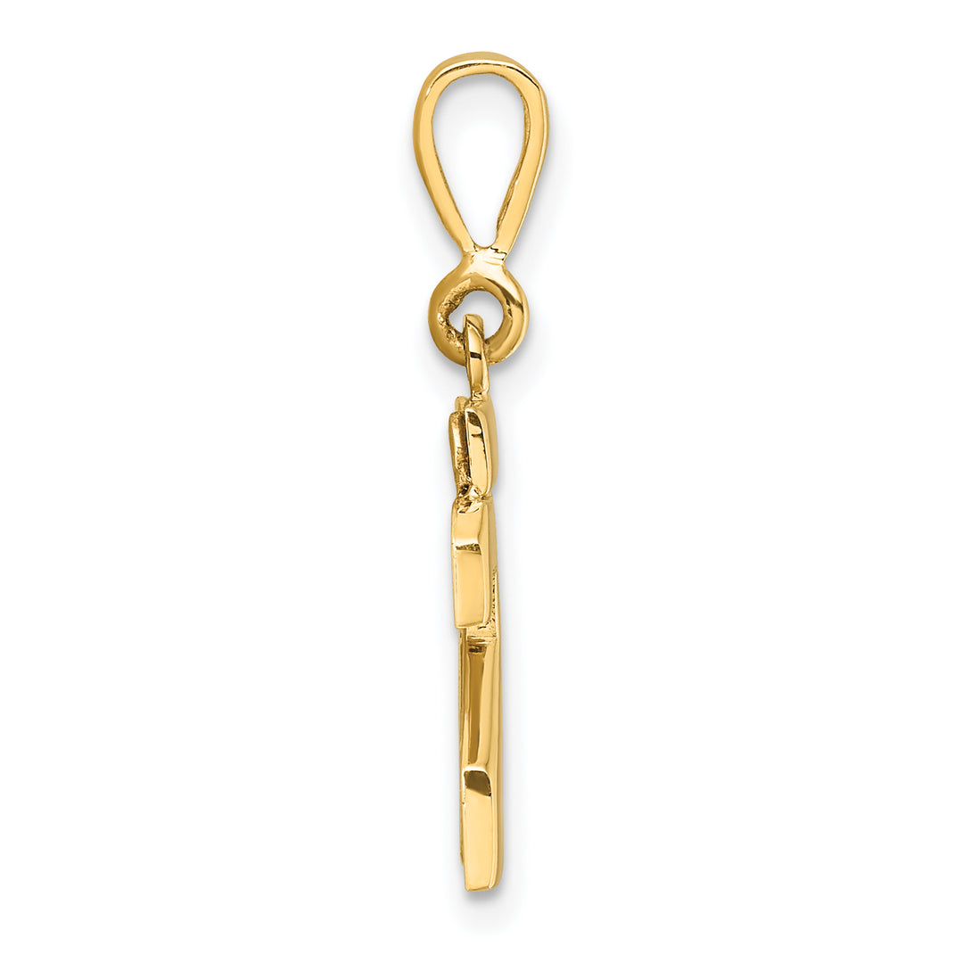 14k yellow gold small polished number 23 charm
