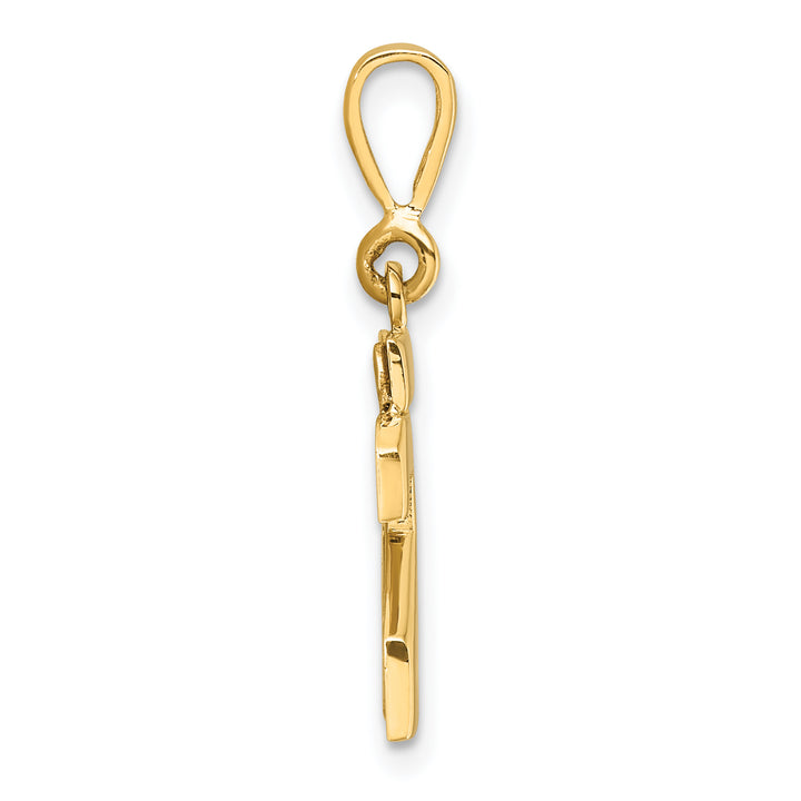 14k yellow gold small polished number 23 charm