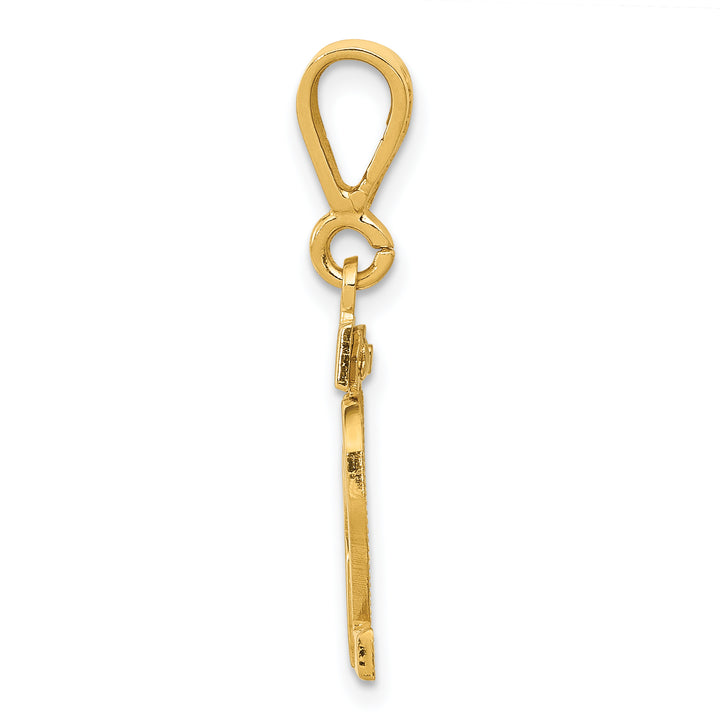 14k yellow gold small polished number 82 charm