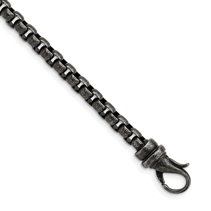 Chisel Stainless Steel Antiqued Box Bracelet Bracelet 8.5 Inch