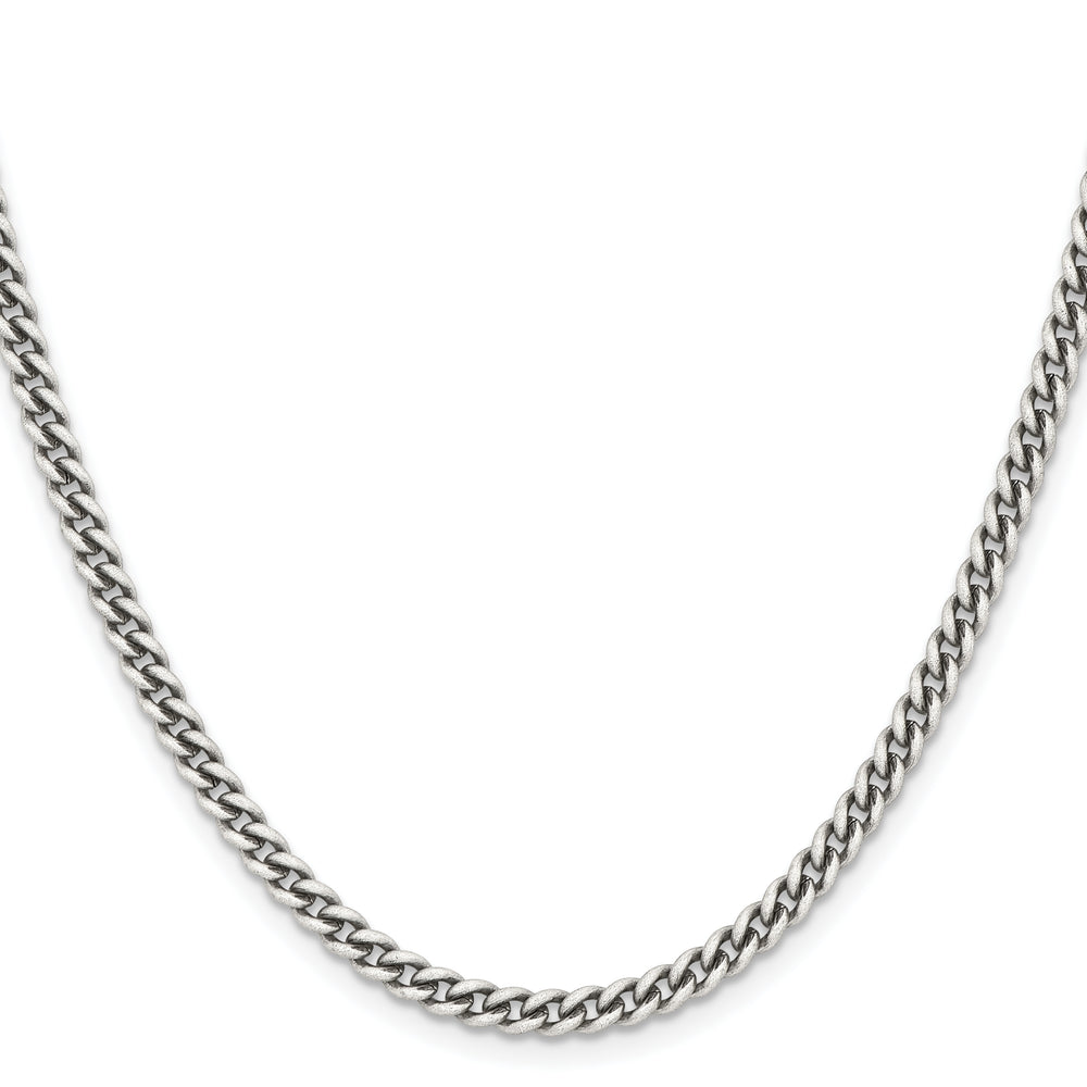 Chisel Stainless Steel Antiqued 4mm Round Curb Chain