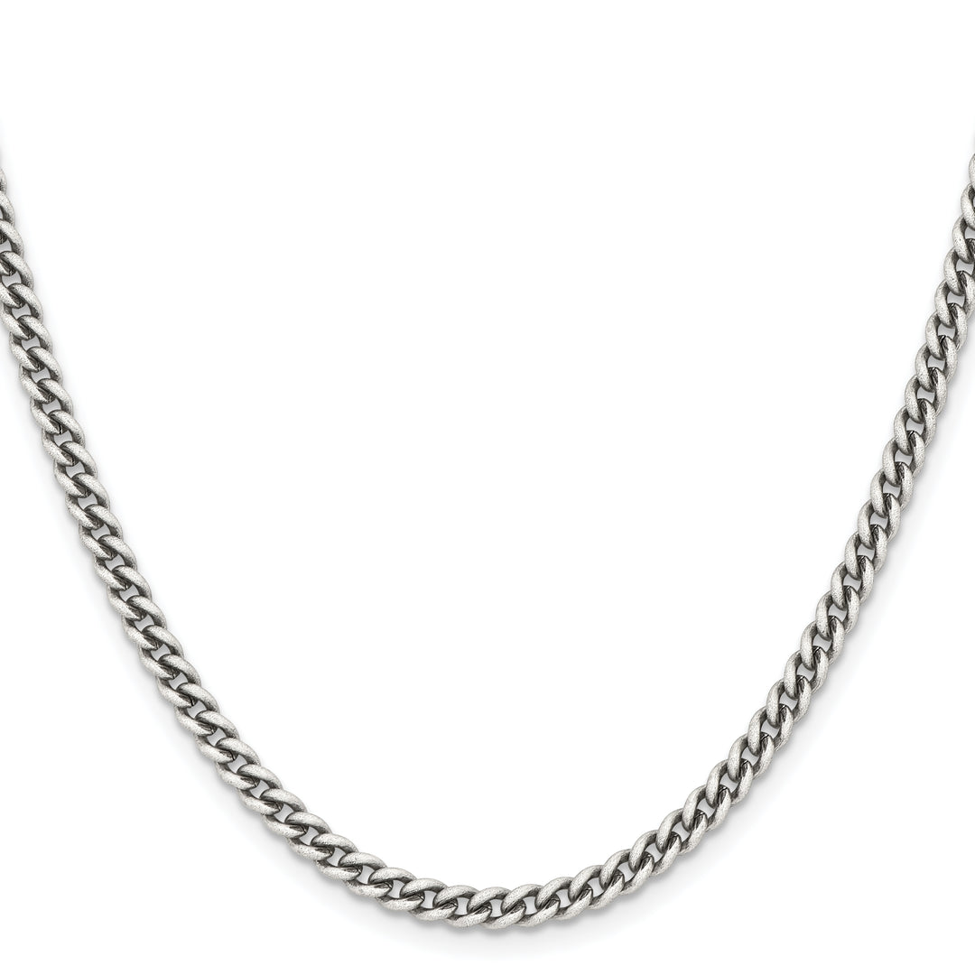 Chisel Stainless Steel Antiqued 4mm Round Curb Chain