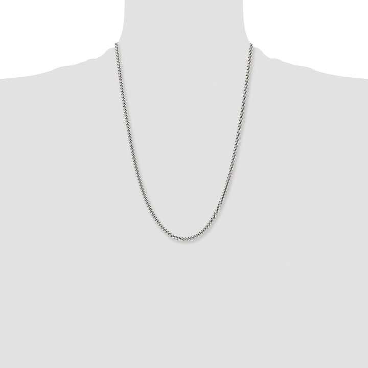 Chisel Stainless Steel Antiqued 4mm Round Curb Chain