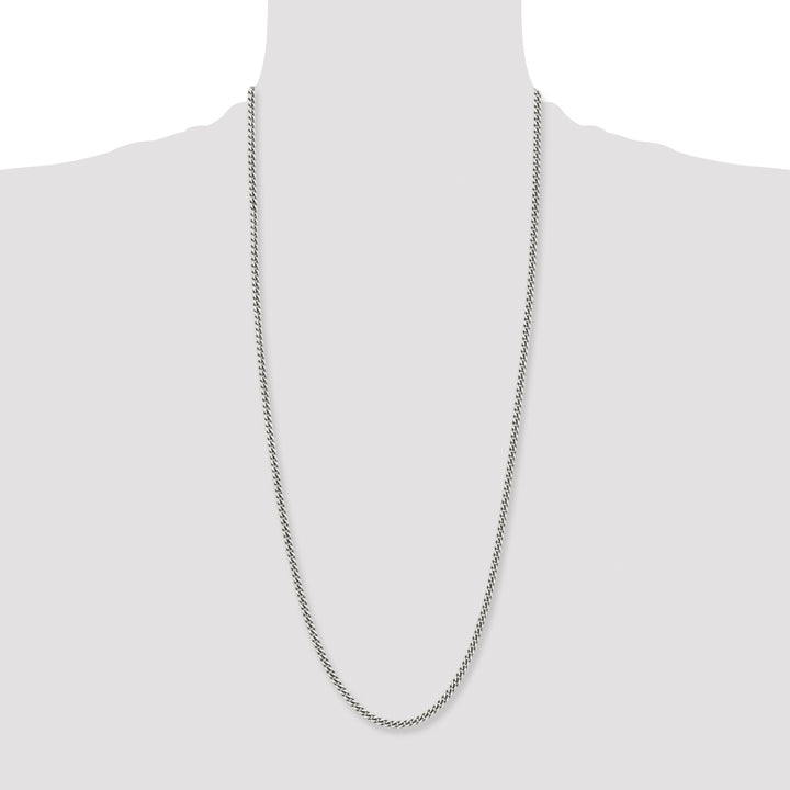 Chisel Stainless Steel Antiqued 4mm Round Curb Chain
