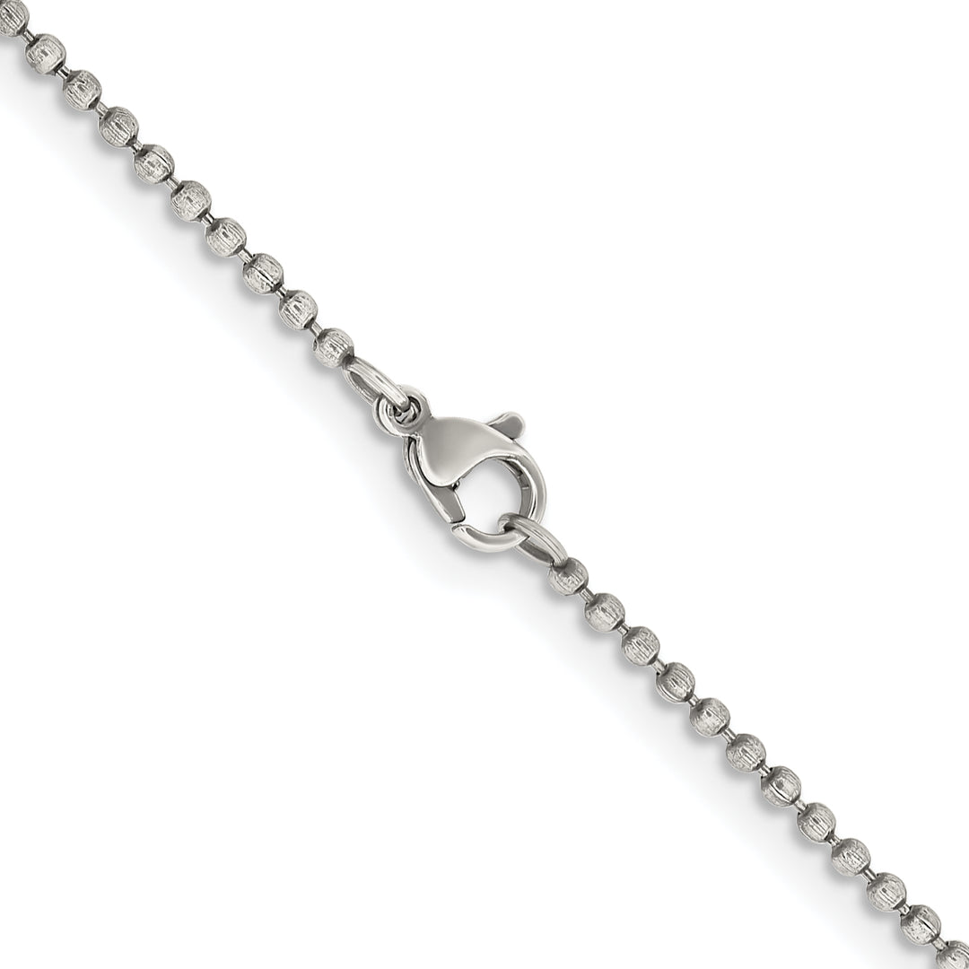 Chisel Stainless Steel Antiqued 2mm Beaded Ball Chain