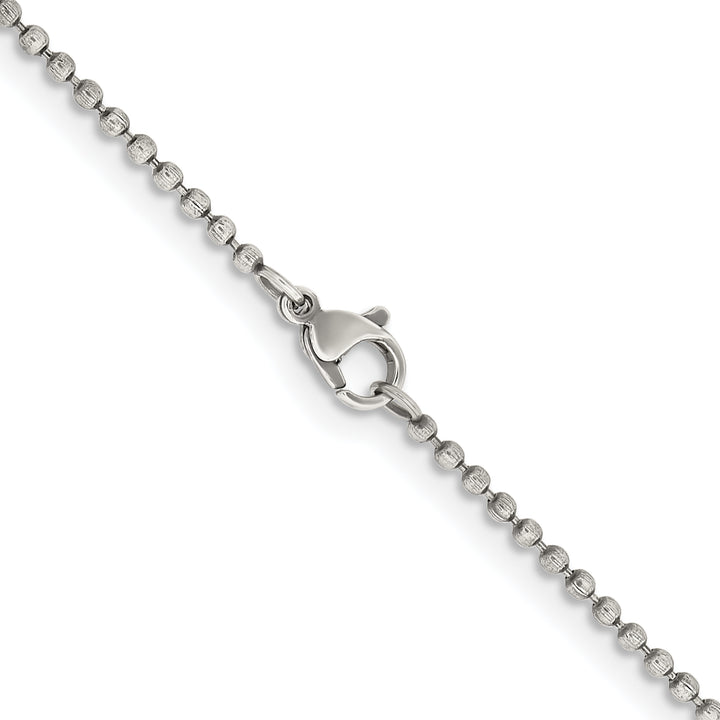 Chisel Stainless Steel Antiqued 2mm Beaded Ball Chain