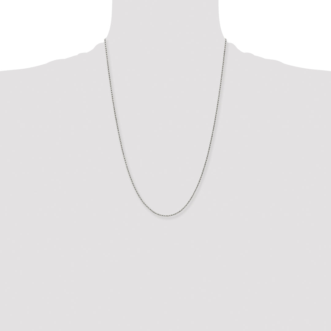 Chisel Stainless Steel Antiqued 2mm Beaded Ball Chain