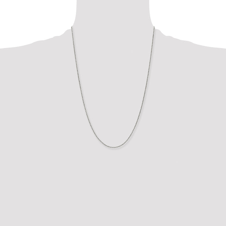 Chisel Stainless Steel Antiqued 2mm Beaded Ball Chain