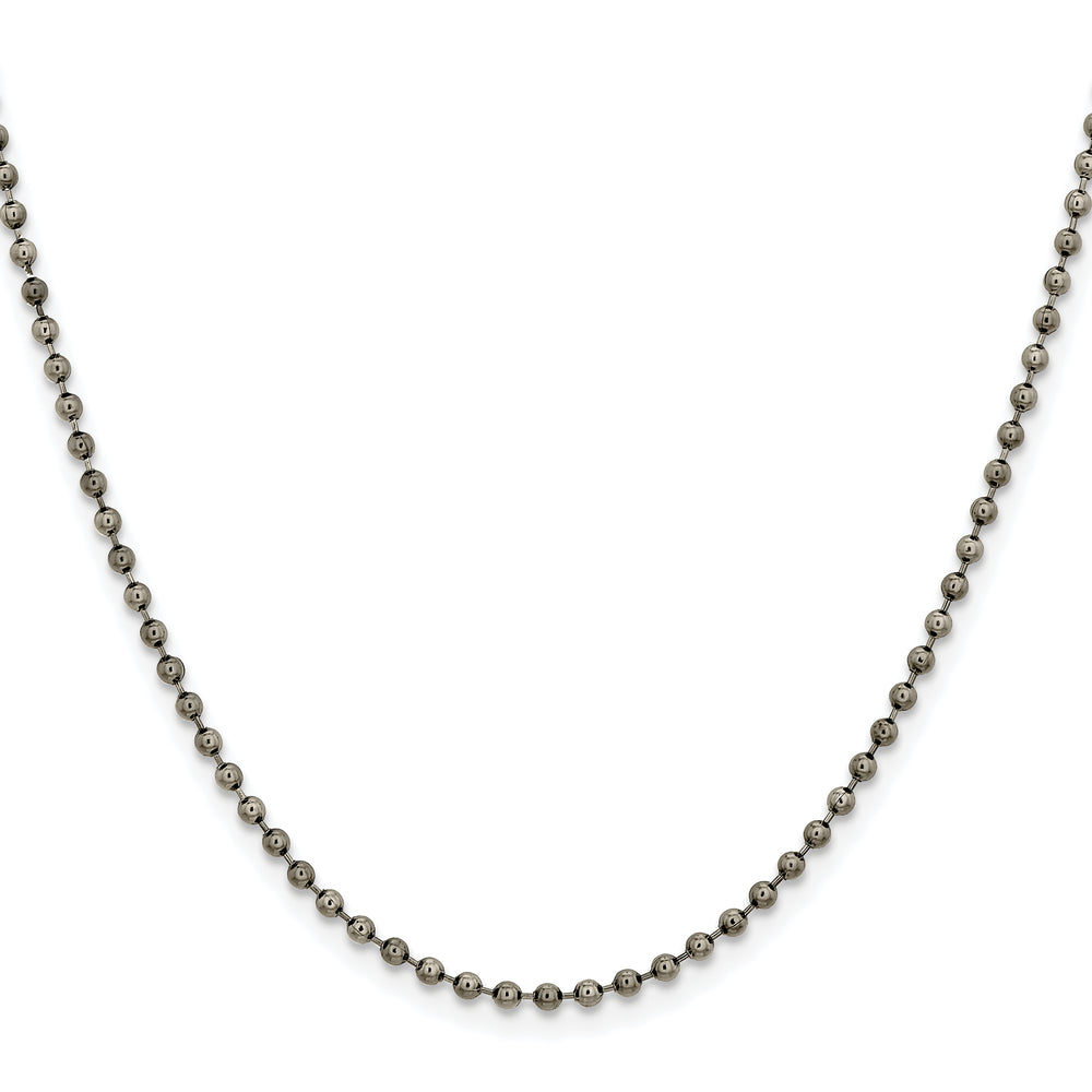Chisel Stainless Steel Antiqued 2.4mm Beaded Ball Chain