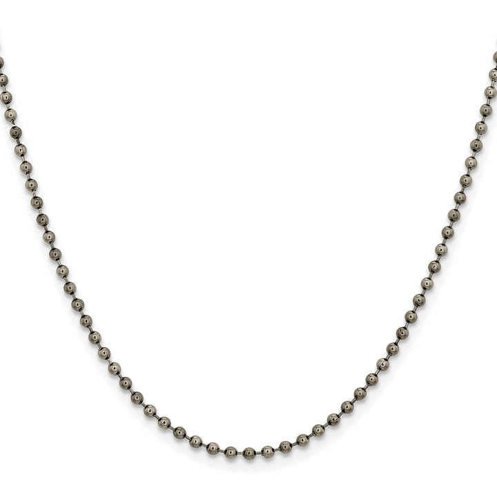 Chisel Stainless Steel Antiqued 2.4mm Beaded Ball Chain