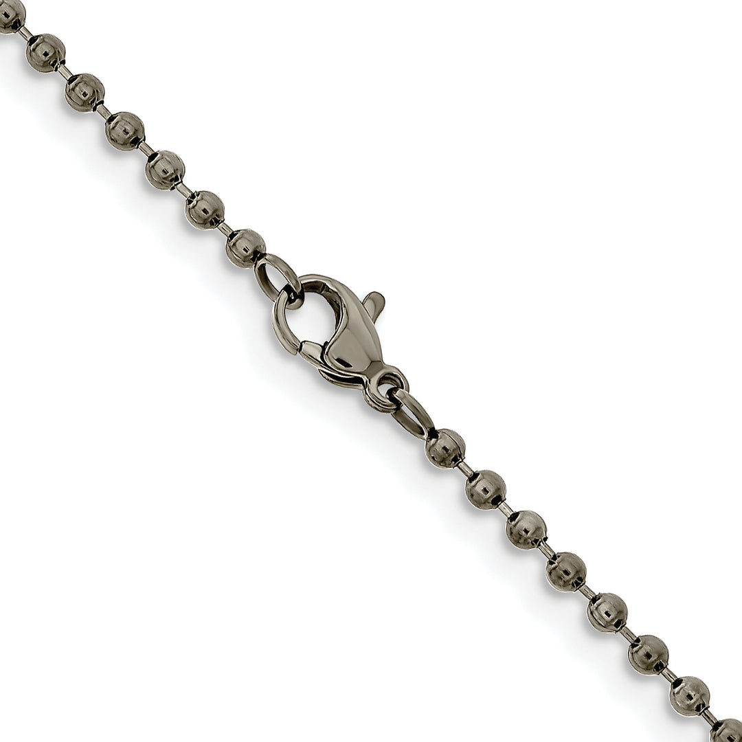 Chisel Stainless Steel Antiqued 2.4mm Beaded Ball Chain